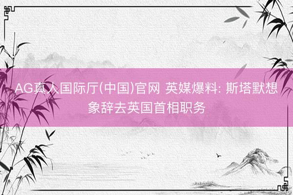 AG真人国际厅(中国)官网 英媒爆料: 斯塔默想象辞去英国首相职务