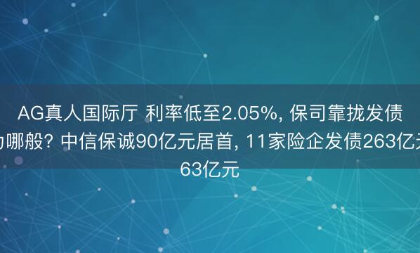 AG真人国际厅 利率低至2.05%， 保司靠拢发债为哪般? 中信保诚90亿元居首， 11家险企发债263亿元