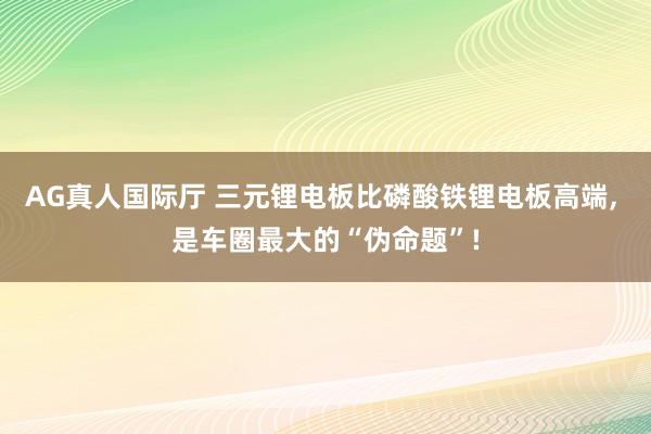 AG真人国际厅 三元锂电板比磷酸铁锂电板高端， 是车圈最大的“伪命题”!